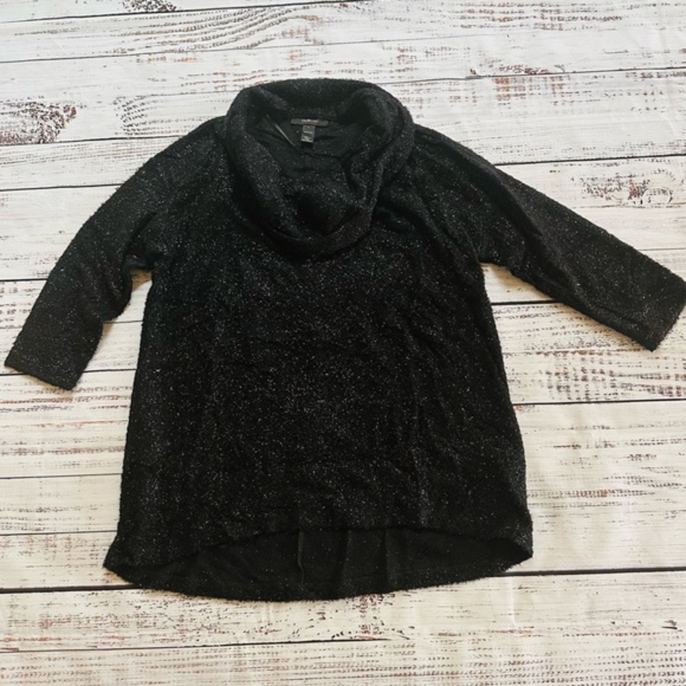 Womens black shimmery sweater! Size M/L